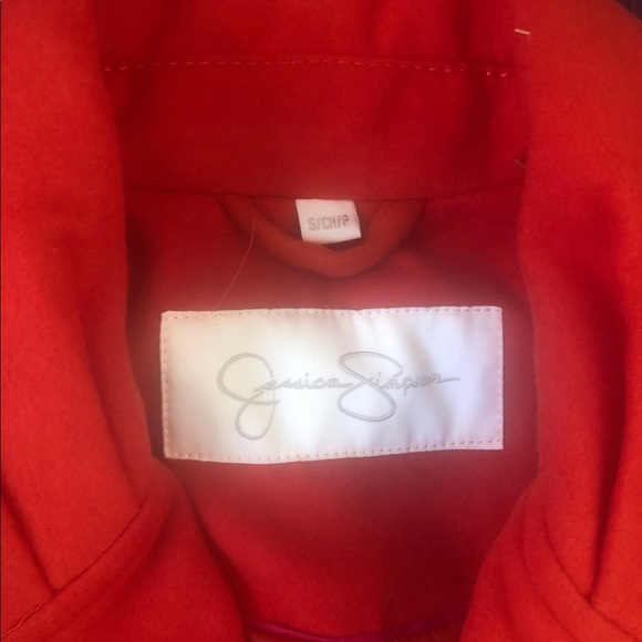 🛑 Jessica Simpson Burnt Orange Peacoat - Size S - Picture 5 of 7